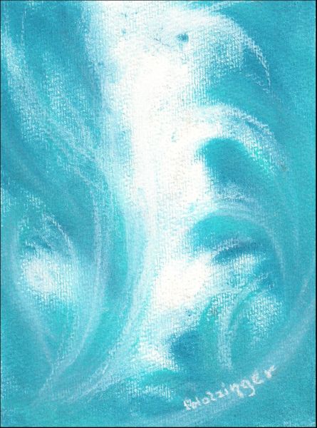 Heilbild Flamme T&uuml;rkis