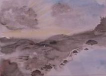 die Sonne bricht durch die Wolken